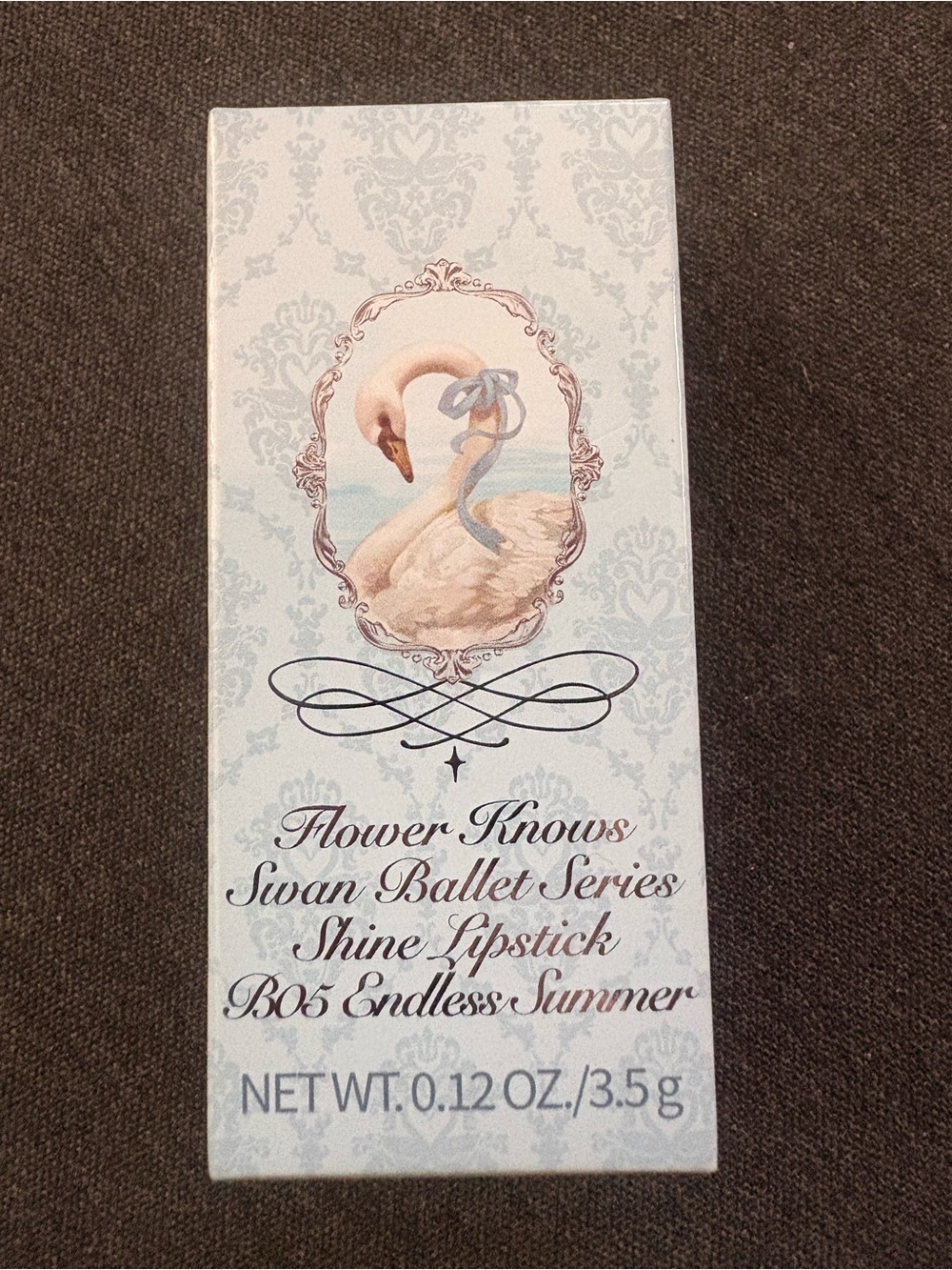Swan Ballet Series Shine Lipstick - B05 Endless Summer (White/Blue)
